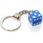 Blue Dice Keychain