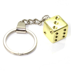 Gold Dice Keychain