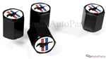 Ford Mustang Logo Black ABS Tire Valve Stem Caps