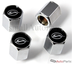 Chevrolet Impala Black Logo Chrome ABS Tire Valve Stem Caps