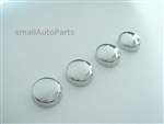 4 Chrome ABS License Plate Frame Screw Caps