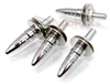 Chrome Bullet Spike License Plate Frame Fasteners Bolts