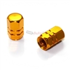 Yellow Gold Aluminum Tire Valve Stem Caps