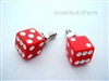 Red Dice License Plate Frame Fasteners Bolts