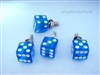 Clear Blue Dice License Plate Frame Fasteners Bolts