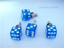 Clear Blue Dice License Plate Frame Fasteners Bolts