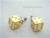 Yellow Gold Dice License Plate Frame Fasteners Bolts