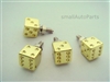 Yellow Gold Dice License Plate Frame Fasteners Bolts