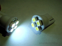 Super White T10 4 SMD LED Light Bulbs