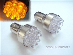 Yellow Amber 1157 12-LED Light Bulbs