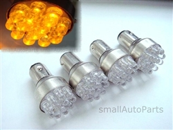 Yellow Amber 1157 12-LED Light Bulbs