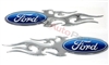 Ford Flames Domed Emblem Stickers