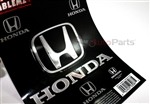 Honda Chrome Vinyl Sticker Decal