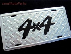 4x4 Aluminum License Plate