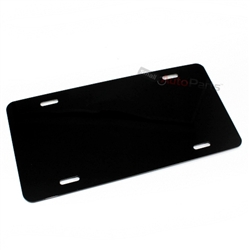 Black Blank Aluminum License Plate