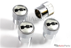 Hummer H3 Silver Logo Chrome ABS Tire Stem Valve Caps