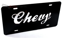 Chevrolet Acrylic Black License Plate Tag