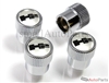 Hummer H2 Silver Logo Chrome ABS Tire Stem Valve Caps