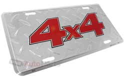 4x4 Aluminum License Plate