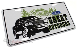 Ford The Great Outdoors Aluminum License Plate