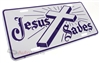 Jesus Saves Aluminum License Plate