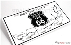 Route 66 Get Your Kicks Aluminum License Plate