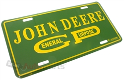 John Deere General Purpose Aluminum License Plate