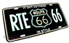 Route 66 Aluminum License Plate