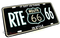 Route 66 Aluminum License Plate