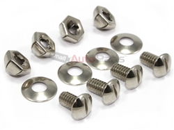 Metal Chrome License Plate Bolts