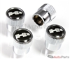 Hummer H3 Black Logo Chrome ABS Tire Stem Valve Caps