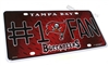 Tampa Bay Buccaneers #1 Fan NFL Aluminum License Plate Tag