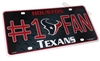 Houston Texans #1 Fan NFL Aluminum License Plate Tag