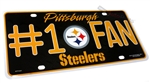 Pittsburgh Steelers #1 Fan NFL Aluminum License Plate Tag