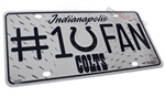 Indianapolis Colts #1 Fan NFL Aluminum License Plate Tag