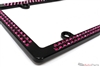 Black Pink Diamond Bling License Plate Frame