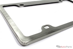 Brushed Aluminum License Plate Frame