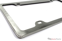 Brushed Aluminum License Plate Frame