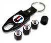 Chevrolet Camaro Logo Black ABS Tire Valve Stem Caps & Key Chain