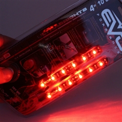 2 x 4" Red UltraBrights LED Strips