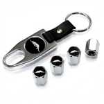 Plymouth Prowler Chrome ABS Tire Valve Stem Caps & Key Chain