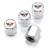 Chevrolet Corvette C5 Logo Chrome ABS Tire Valve Stem Caps