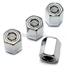 Chrysler Silver Logo Chrome ABS Tire Valve Stem Caps