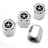 Chrysler Pentastar Dodge Plymouth Logo Chrome ABS Tire Valve Stem Caps