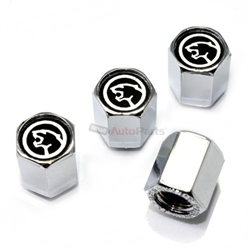 Mercury Ford Cougar Logo Chrome ABS Tire Valve Stem Caps