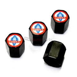 Ford Mustang Shelby Logo Black ABS Tire Valve Stem Caps