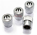 Mopar Silver Logo Chrome ABS Tire Stem Valve Caps