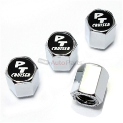 Chrysler PT Cruiser Logo Chrome ABS Tire Valve Stem Caps