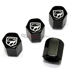 Dodge Viper Old Logo Black ABS Tire Valve Stem Caps