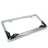 Butterfly Chrome Metal License Plate Frame